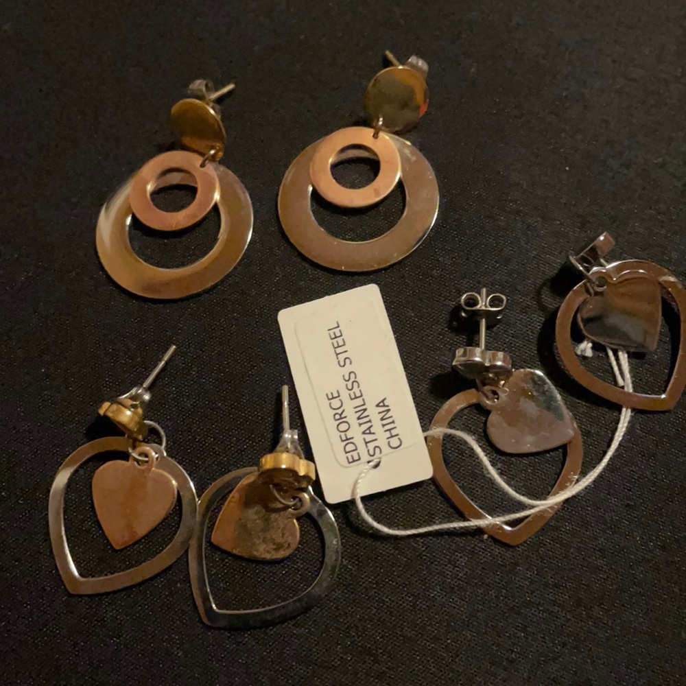Ed force stainless steel earrings